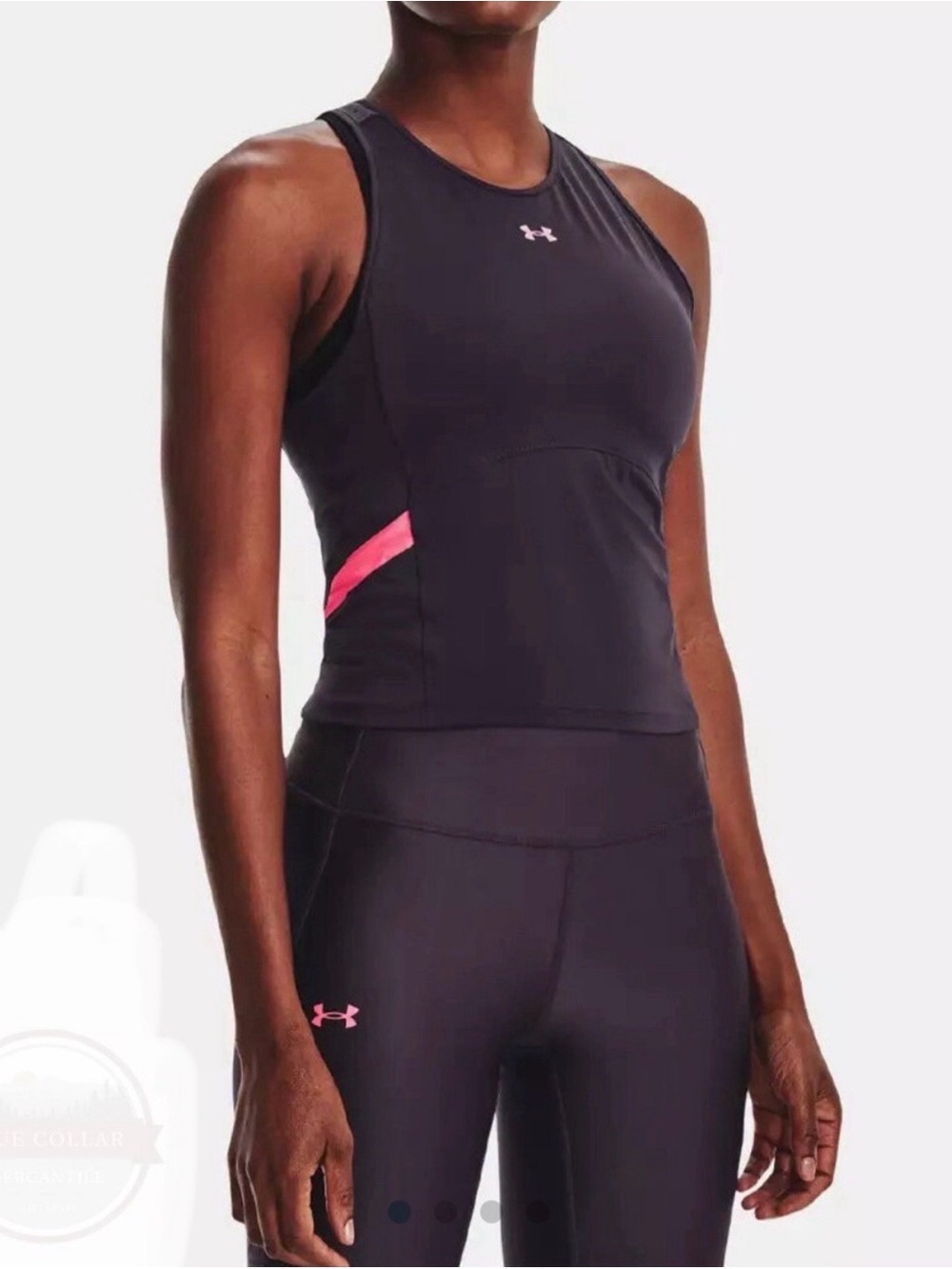 Under Armour Armour Mesh Tank Purple Pink Fitted Workout Top NWT Medium